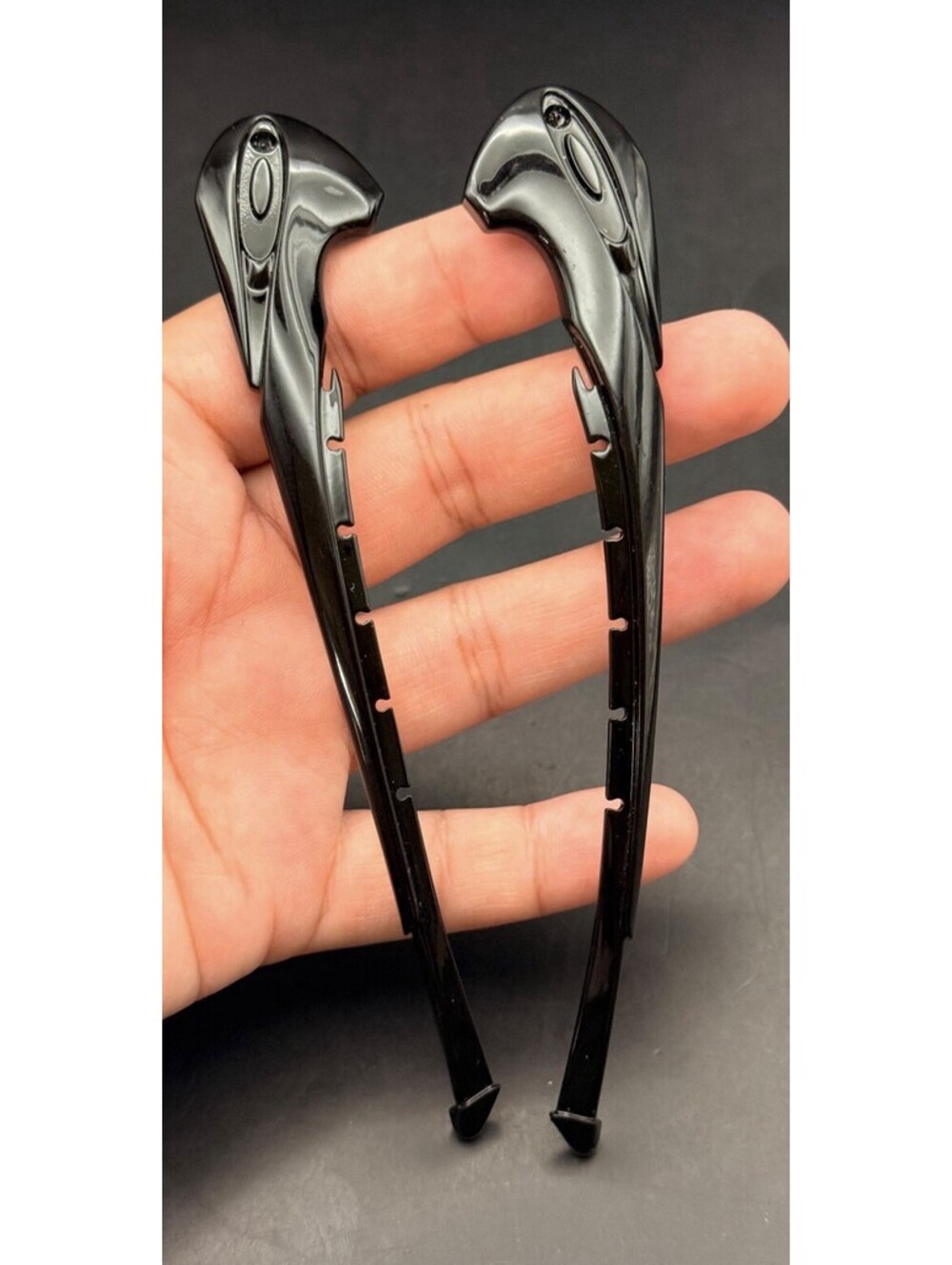 Oakley Scalpel Polished Black Arms (No Icons/Rubbers)